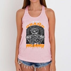 Bootiful Grandma IM The Grand Mummy Halloween Creepy Meaningful Gift Women's Knotted Racerback Tank