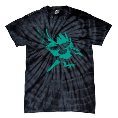 Bird Gift Idea Raven Crow Tie-Dye T-Shirt