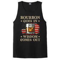 Bourbon Goes In Wisdom Comes Out Funny Drinking PosiCharge Competitor Tank