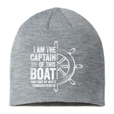 Boating Gifts I Am The Captain Of This Boat Sailing Skipper Sustainable Beanie