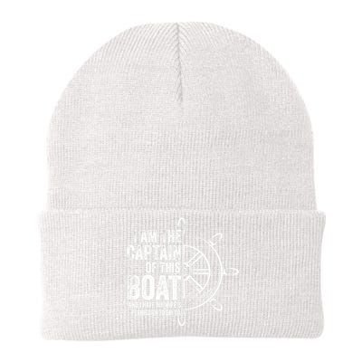 Boating Gifts I Am The Captain Of This Boat Sailing Skipper Knit Cap Winter Beanie