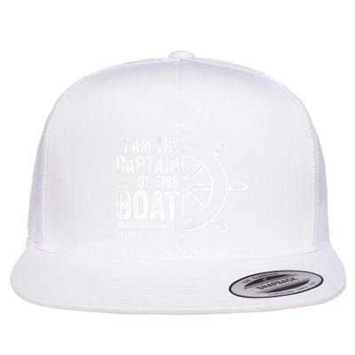 Boating Gifts I Am The Captain Of This Boat Sailing Skipper Flat Bill Trucker Hat