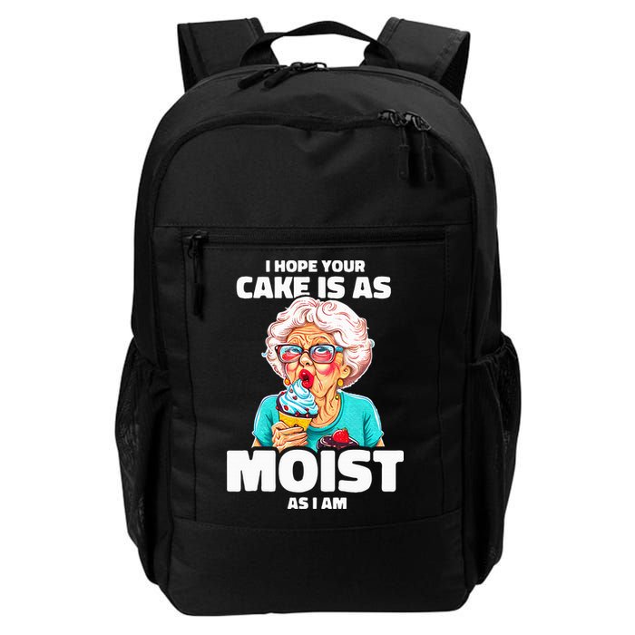 Baking Grandma I Hope Your Cake Is As Moist As I Am Gag Backpack