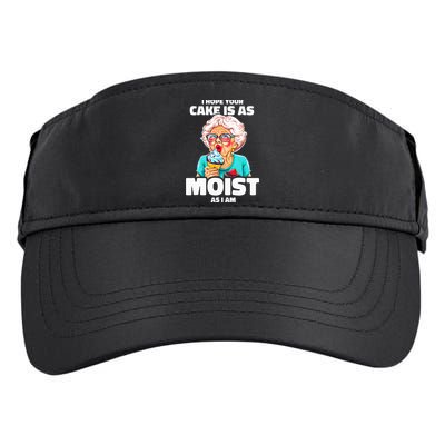 Baking Grandma I Hope Your Cake Is As Moist As I Am Gag Adult Drive Performance Visor