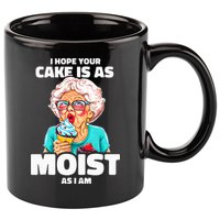 Baking Grandma I Hope Your Cake Is As Moist As I Am Gag 11oz C Handle Ceramic Mug
