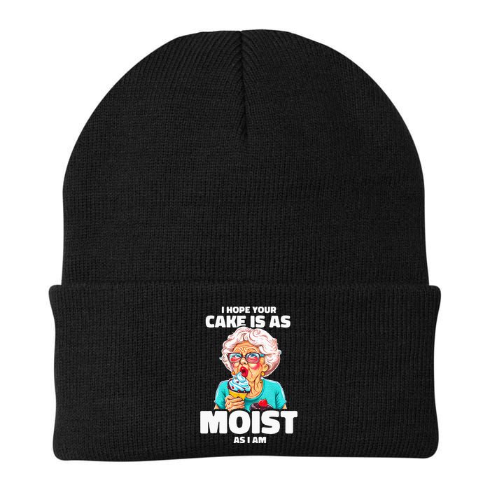 Baking Grandma I Hope Your Cake Is As Moist As I Am Gag Beanie