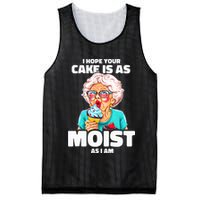 Baking Grandma I Hope Your Cake Is As Moist As I Am Gag Mesh Reversible Basketball Jersey Tank