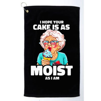 Baking Grandma I Hope Your Cake Is As Moist As I Am Gag Golf Towel