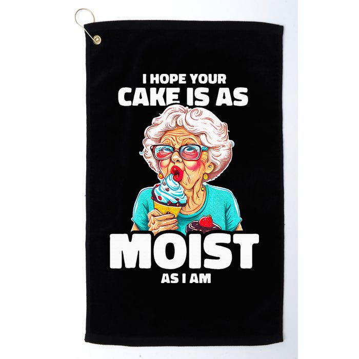 Baking Grandma I Hope Your Cake Is As Moist As I Am Gag Golf Towel