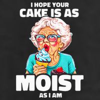 Baking Grandma I Hope Your Cake Is As Moist As I Am Gag Microfiber Hand Towel
