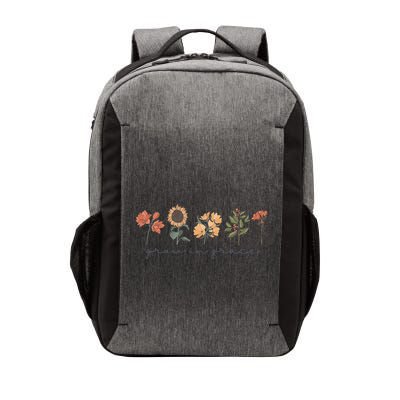 Boho Grow In Grace Wildflower Christian Scripture Religious Vector Backpack