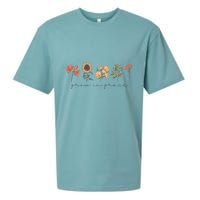 Boho Grow In Grace Wildflower Christian Scripture Religious Sueded Cloud Jersey T-Shirt