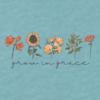 Boho Grow In Grace Wildflower Christian Scripture Religious Sueded Cloud Jersey T-Shirt