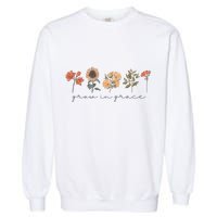 Boho Grow In Grace Wildflower Christian Scripture Religious Garment-Dyed Sweatshirt