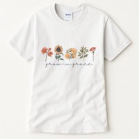 Boho Grow In Grace Wildflower Christian Scripture Religious Tall T-Shirt