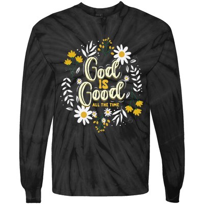 But God is Good Lover Christian Believers God Tie-Dye Long Sleeve Shirt