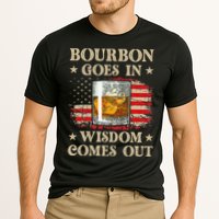 Bourbon Goes In Wisdom Comes Out Funny Drinking Performance Shirt