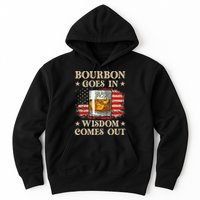 Bourbon Goes In Wisdom Comes Out Funny Drinking Hoodie