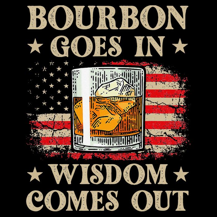 Bourbon Goes In Wisdom Comes Out Funny Drinking 16 in Basic Backpack