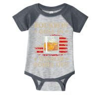Bourbon Goes In Wisdom Comes Out Funny Drinking Infant Baby Jersey Bodysuit