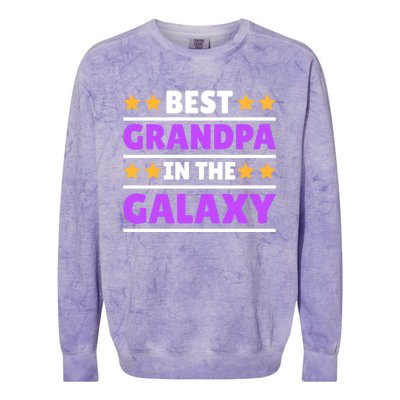 Best Grandpa In The Galaxy Gift Colorblast Crewneck Sweatshirt