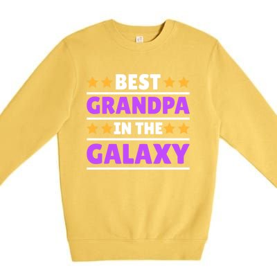 Best Grandpa In The Galaxy Gift Premium Crewneck Sweatshirt