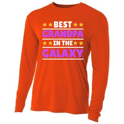 Best Grandpa In The Galaxy Gift Cooling Performance Long Sleeve Crew