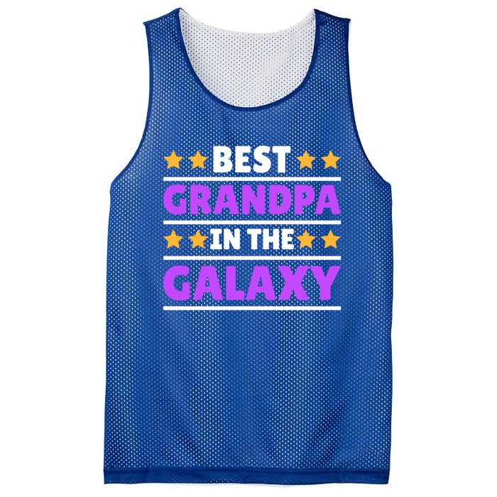 Best Grandpa In The Galaxy Gift Mesh Reversible Basketball Jersey Tank