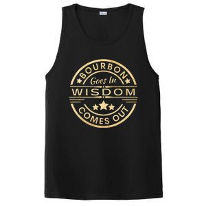 Bourbon Goes In Wisdom Comes Out Funny Drinking PosiCharge Competitor Tank