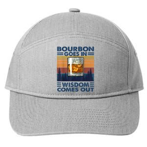 Bourbon Goes In Wisdom Comes Out Bourbon Drinking Lover Gift 7-Panel Snapback Hat