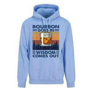 Bourbon Goes In Wisdom Comes Out Bourbon Drinking Lover Gift Unisex Surf Hoodie