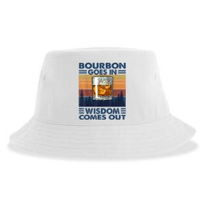 Bourbon Goes In Wisdom Comes Out Bourbon Drinking Lover Gift Sustainable Bucket Hat