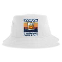 Bourbon Goes In Wisdom Comes Out Bourbon Drinking Lover Gift Sustainable Bucket Hat