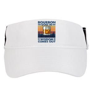 Bourbon Goes In Wisdom Comes Out Bourbon Drinking Lover Gift Adult Drive Performance Visor