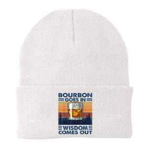 Bourbon Goes In Wisdom Comes Out Bourbon Drinking Lover Gift Knit Cap Winter Beanie