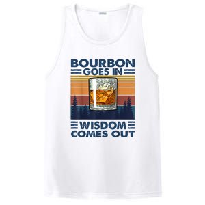 Bourbon Goes In Wisdom Comes Out Bourbon Drinking Lover Gift PosiCharge Competitor Tank