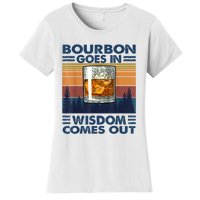 Bourbon Goes In Wisdom Comes Out Bourbon Drinking Lover Gift Women's T-Shirt