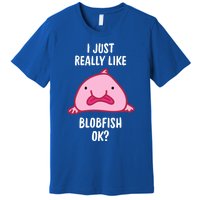 Blobfish Gift I Just Really Like Blobfish Ok Gift Merch Premium T-Shirt