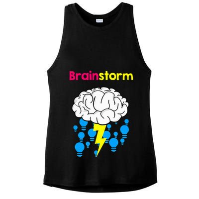 Brainstorm Good Idea Lightbulb Thunder Ladies PosiCharge Tri-Blend Wicking Tank
