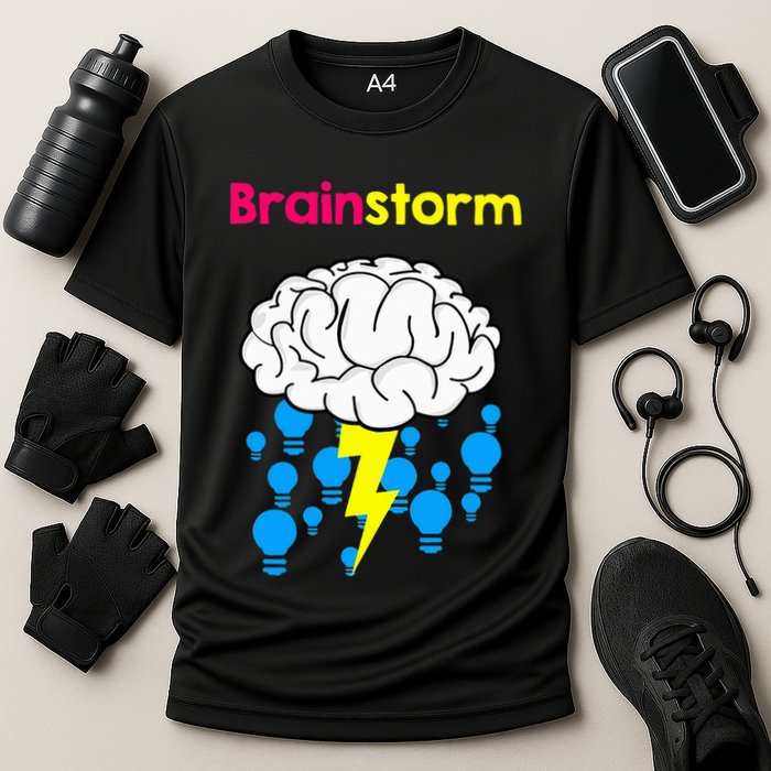 Brainstorm Good Idea Lightbulb Thunder Performance Shirt