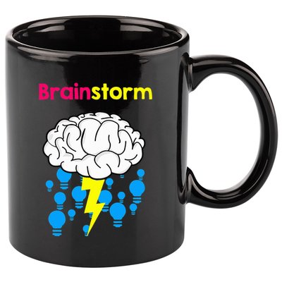 Brainstorm Good Idea Lightbulb Thunder 11oz C Handle Ceramic Mug