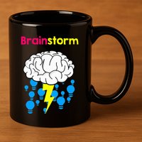 Brainstorm Good Idea Lightbulb Thunder 11oz C Handle Ceramic Mug