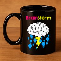 Brainstorm Good Idea Lightbulb Thunder 11oz C Handle Ceramic Mug