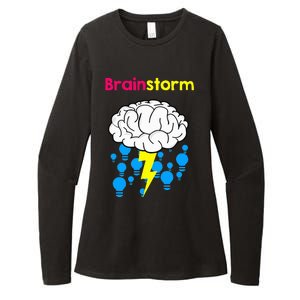 Brainstorm Good Idea Lightbulb Thunder Womens CVC Long Sleeve Shirt