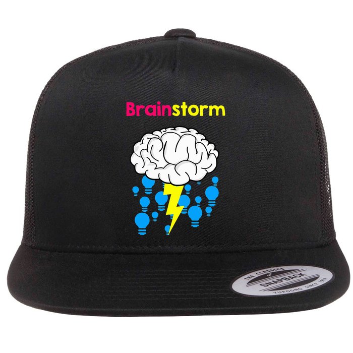 Brainstorm Good Idea Lightbulb Thunder Flatbill Hat
