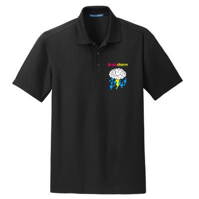 Brainstorm Good Idea Lightbulb Thunder Dry Zone Grid Polo