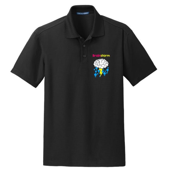 Brainstorm Good Idea Lightbulb Thunder Dry Zone Grid Polo