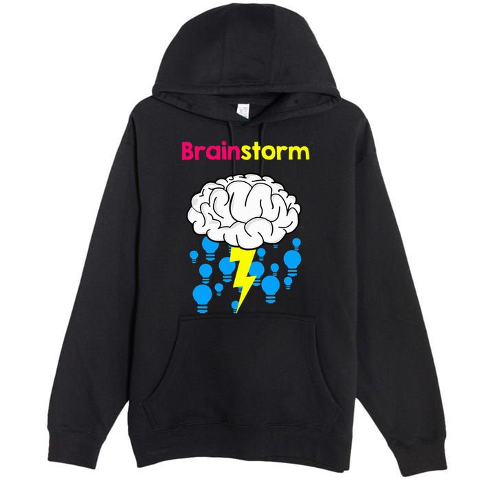Brainstorm Good Idea Lightbulb Thunder Premium Pullover Hoodie
