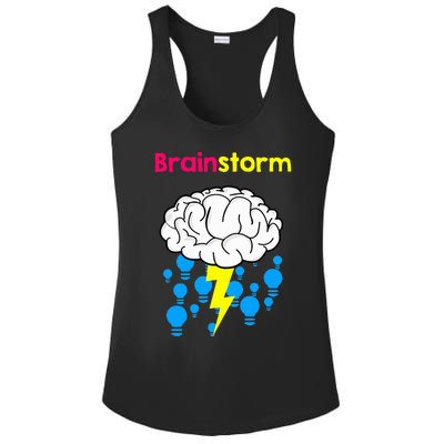 Brainstorm Good Idea Lightbulb Thunder Ladies PosiCharge Competitor Racerback Tank