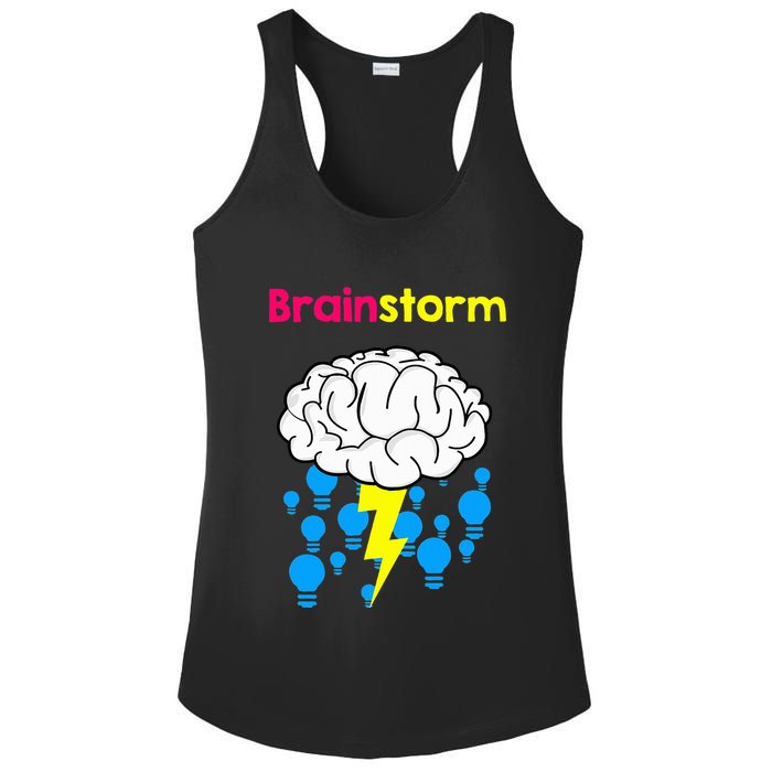 Brainstorm Good Idea Lightbulb Thunder Ladies PosiCharge Competitor Racerback Tank